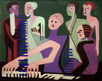 E.L.Kirchner, Sängerin am Klavier von klassik art