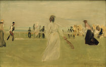 M.Liebermann, Tennisspieler am Meer von klassik art