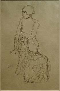 G.Klimt, Sitzender Halbakt nach links by klassik art