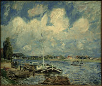 A.Sisley, Boote auf der Seine von klassik art