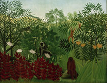 H.Rousseau / Tropical Forest with monkey by klassik art