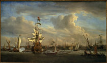 W. v. d. Velde, The Gouden Leeuw on t. Ij by klassik art