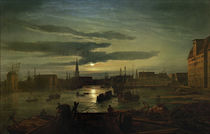 Kopenhagen, Hafen / Gem. v. Dahl von klassik art