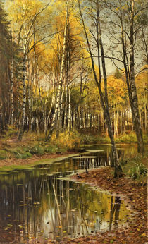 P.Mönsted, Birkenwald im Herbstlicht von klassik art