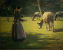 Liebermann / Spinning Cow Herdess by klassik art