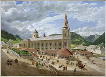 Mariazell, Wallfahrtskirche  /  Aquarell von E. Gurk by klassik art