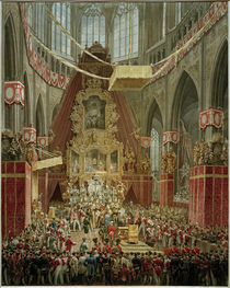 Ferdinand I. von Österreich, Krönung in Prag 1836 / Aquarell von E. Gurk von klassik art