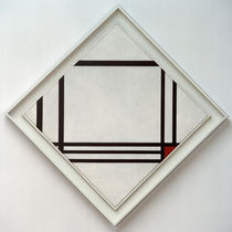 Mondrian, Picture No. III, Rautenkomposition mit acht Linien und Rot von klassik art