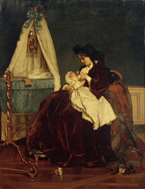 Alfred Stevens, Die Frau des Künstlers und Sohn Léopld by klassik art