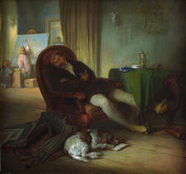 Danhauser, Josef / The sleeping painter by klassik art