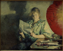 Harriet Backer, Abend, Interieur by klassik art