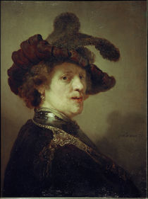 Rembrandt, Self-Portrait w. Plumed Hat by klassik art
