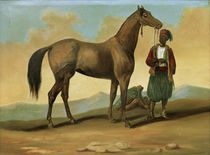 Beduine mit Araberpferd / Gem. 19. Jh. von klassik art