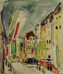 E.L.Kirchner / Street Scene with Flags by klassik art