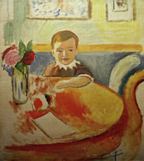 A.Macke / Portrait of Walter Macke with Roses by klassik art