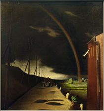 F.Sedlacek, Landschaft mit Regenbogen von klassik art