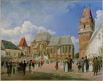 Perchtoldsdorf, Fronleichnamsprozession / Aquaraell von J. Alt von klassik art