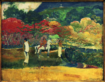P. Gauguin, Frauen mit weißem Pferd von klassik art