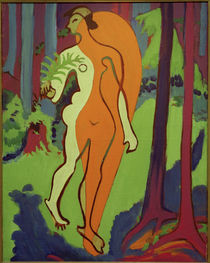 E.L.Kirchner, Akt in Orange und Gelb von klassik art