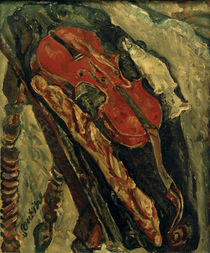 Ch. Soutine, Still life with Violin, Bread and Fish by klassik art