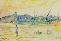 Saint-Tropez Harbour Entrance at Sunset  / P.Signac / Watercolour 1899 by klassik art