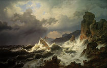 A Storm Along the Norwegian Coast / A. Achenbach / painting, 1837 by klassik art