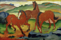 Franz Marc / Red Horses by klassik art