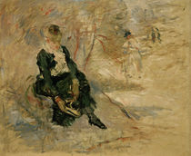 B.Morisot, Woman putting on ice skates by klassik art