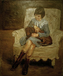 Max Liebermann, Enkelin mit Dackel von klassik art