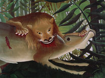 Rousseau, H. / The Hungry Lion / Detail by klassik art