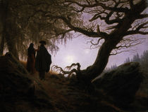 Friedrich / Man and woman, moon /  c. 1830 by klassik art