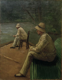 Caillebotte / Fishers on banks of Yerres by klassik art