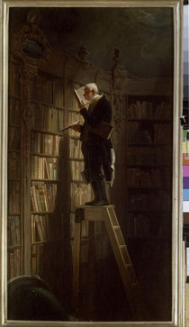 Spitzweg / The Bookworm / Painting /1850 by klassik art