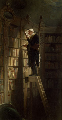 Spitzweg / The Bookworm / Painting by klassik art