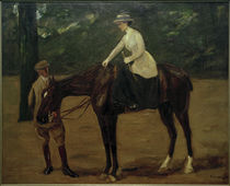 The Daughter of the Artist on Horseback / M. Liebermann / Painting, 1913 by klassik art