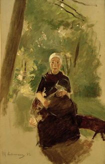 M.Liebermann, Junge Mutter unter Bäumen by klassik art