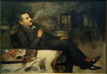 Lesser Ury, rauchend im Atelier (Selbstbildnis) by klassik art