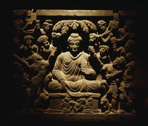 Versuchung des Buddha / ind. Relief von klassik art