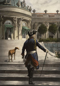 Frederick the Great at Sanssouci / after Schöbel / Collotype Print by klassik art