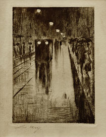 L.Ury, Leipziger Straße im Regen by klassik art