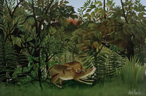 H.Rousseau, The Hungry Lion by klassik art