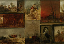 W.Busch, Sammelbild mit 9 Studien von klassik art