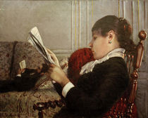 G.Caillebotte, Interieur, Woman Reading. by klassik art
