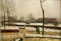 Sisley / Winter landscape / Pastel by klassik art