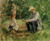 B.Morisot, Eugène Manet und Tochter von klassik art