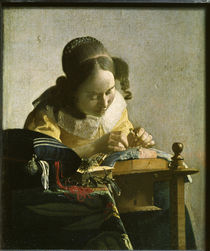 Vermeer / Spitzenklöpplerin von klassik art