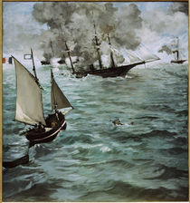 Manet / Battle of Kearsarge and Alabama by klassik art