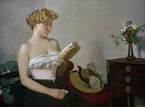 F.Vallotton / Reading woman. by klassik art