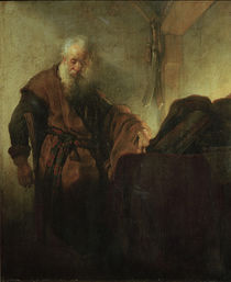 Rembrandt, Apostel Paulus im Nachdenken von klassik art