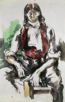P.Cézanne, Junger Mann mit roter Weste von klassik art